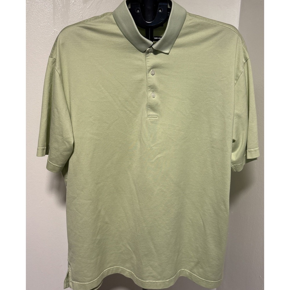 Cremieux Polo Shirt Men's Extra Large Green Short Sleeve Cotton